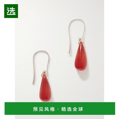 1h可退 香港直邮Sophie Buhai 女士 Droplet 镀银红玛瑙耳环 R25E