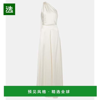 香港直邮MaxMara 麦斯玛拉 女士 Bridal Pamela 垂褶真丝缎面礼服