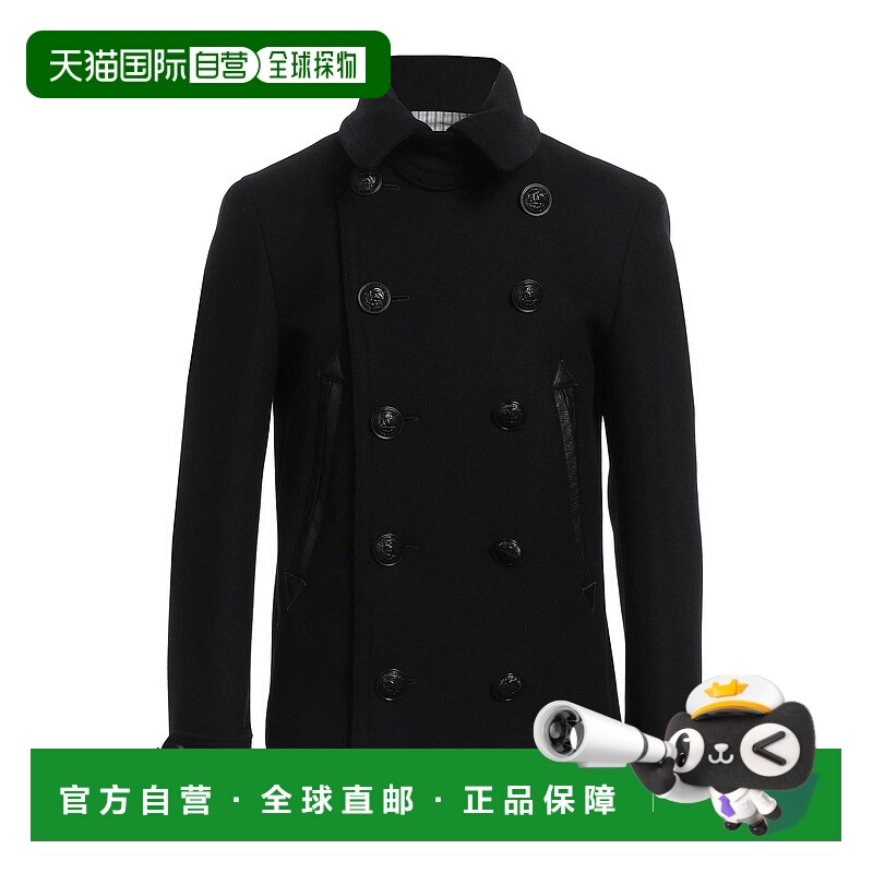 1h可退 香港直邮Dsquared2 二次方 男士 大衣 black黑色 舒适时尚