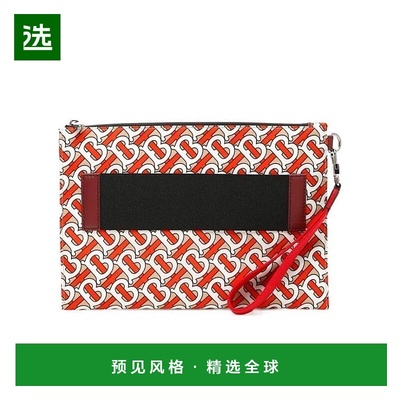 香港直邮Burberry 花押字印花拉链手拿包 80107661