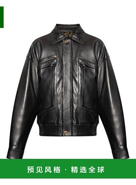 香港直邮versace 范思哲 男士 長袖皮夾克 10205521A15865夹克