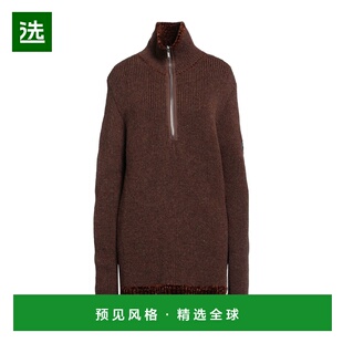 1h可退 香港直邮Raf Simons 拉夫·西蒙 女士 高领上衣 brown棕色