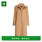 女装 1h可退 毛呢 Cashmere 驼绒纽扣前开大衣 美国直邮 Sofia
