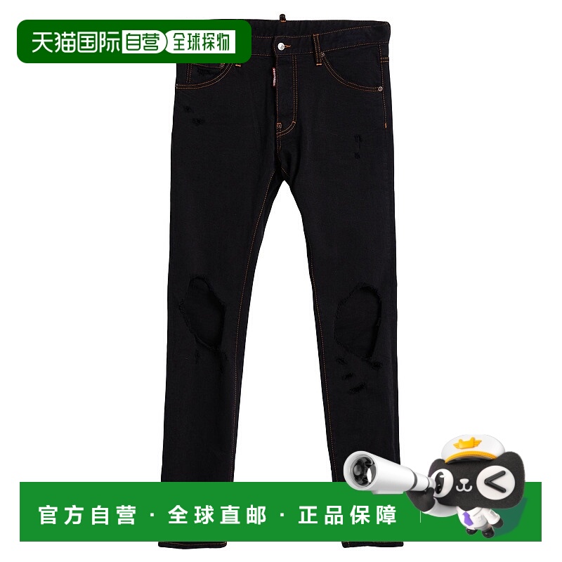 1h可退 香港直邮Dsquared2 二次方 男士 牛仔长裤 black黑色 舒适