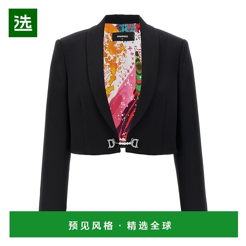 1h可退 香港直邮Dsquared2 二次方 女士 翻领长袖西装外套 S72BN0