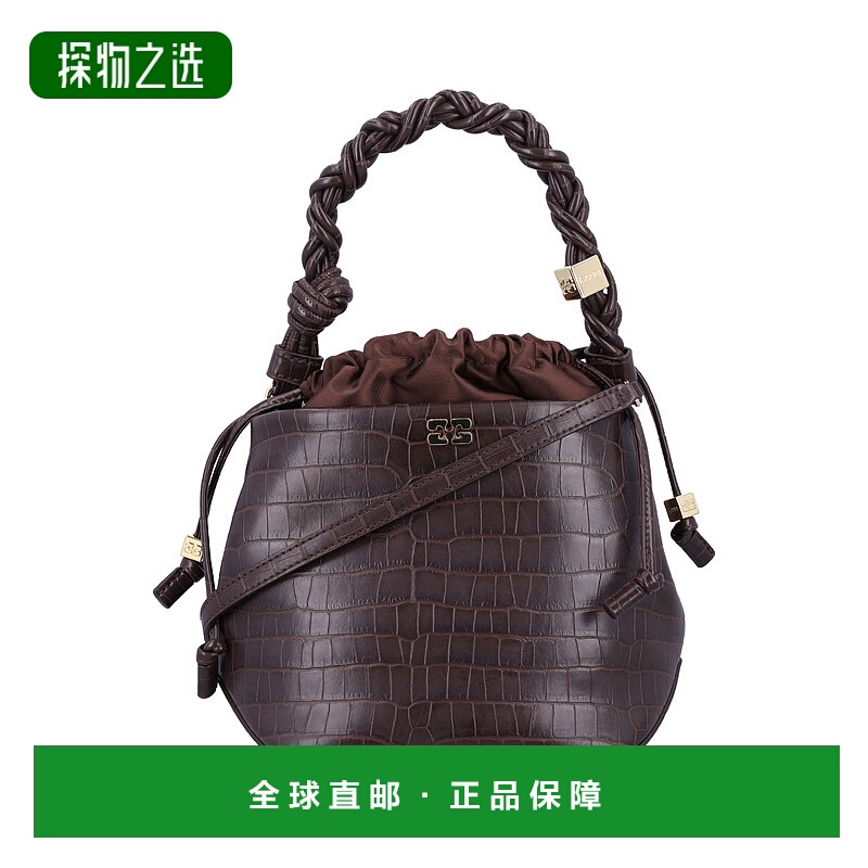 香港直邮GANNI 甘尼 女士 Bou 壓花水桶包 A66975894