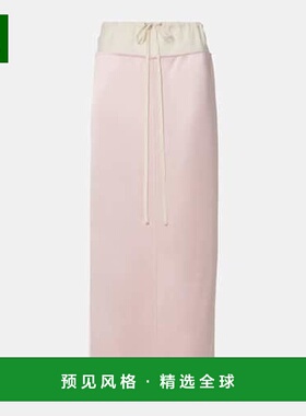 香港直邮KHAITE 女士 Chet 缎面长款半身裙 pink粉色 舒适时尚