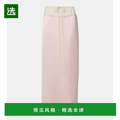 香港直邮KHAITE 女士 Chet 缎面长款半身裙 pink粉色 舒适时尚