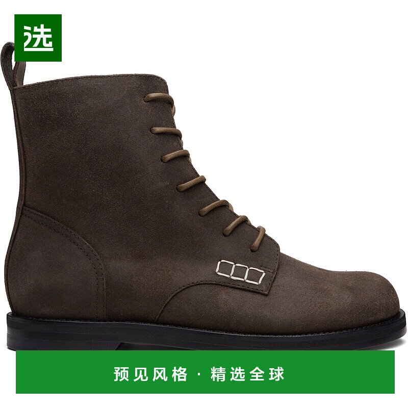 1h可退 香港直邮J.W. Anderson 男士 棕色 Loafer Lace-Up 踝靴 B