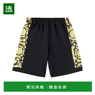 香港直邮Versace 斜纹修饰针织短裤 Young Barocco 童 男童 1h可退