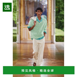 香港直邮AURALEE 男士 羊绒毛衣 A25SV02CKLIGHTGREEN