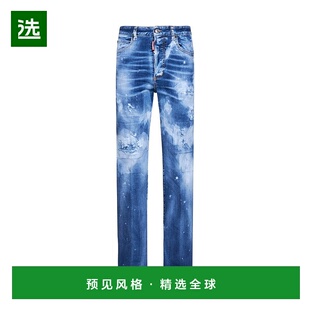 1h可退 香港直邮Dsquared2 二次方 女士 喷印效果牛仔裤 S75LB064