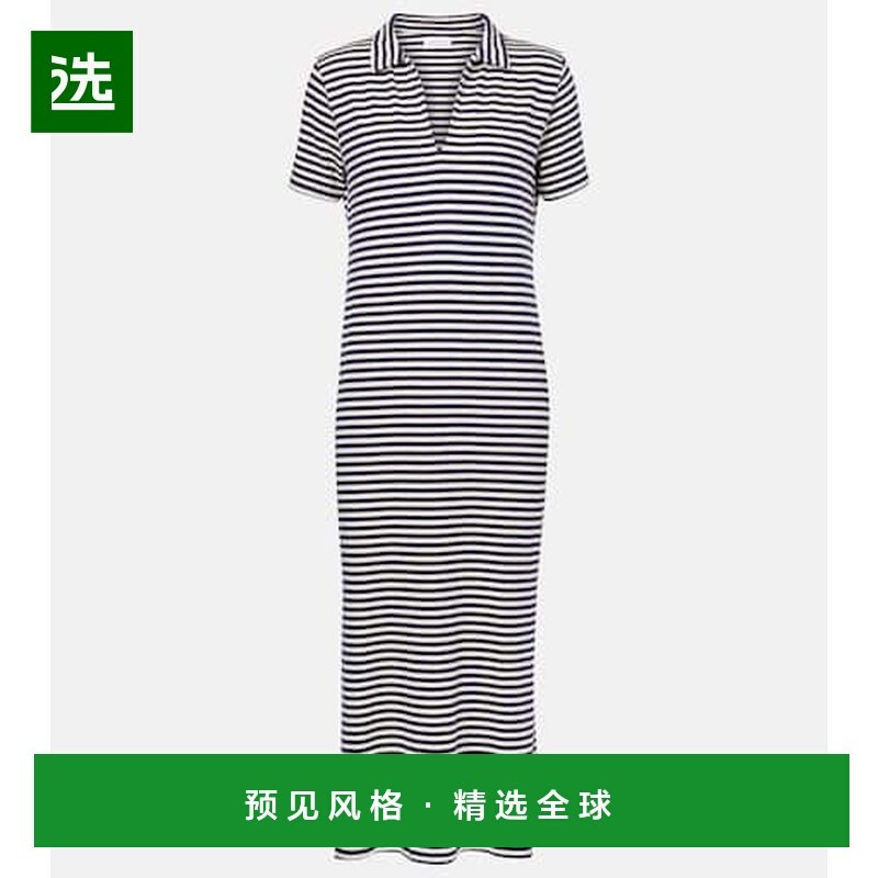 1h可退 香港直邮Velvet 女士 Khan 条纹棉质针织中长连衣裙,女装/女士精品,连衣裙,淘宝优惠券,粉丝福利购,淘宝优惠卷