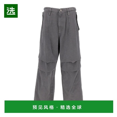 香港直邮WOOYOUNGMI 男士休闲裤 W253PT25984G AW2025 灰色 阔腿