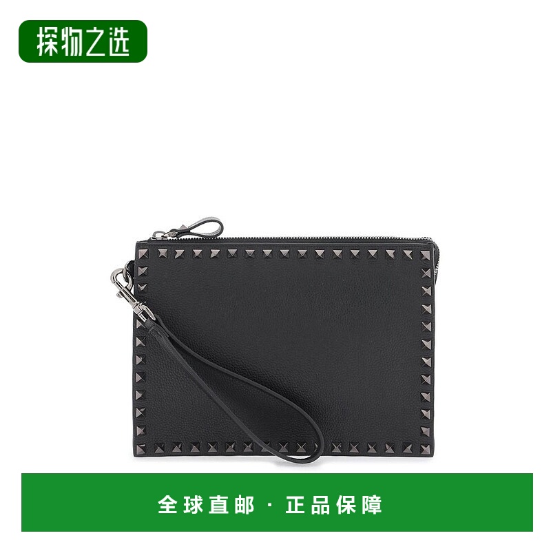 1h可退 香港直邮Valentino 华伦天奴 男士 铆钉手拿包 4Y2P0U47BV