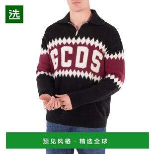 1h可退 【美国直邮】gcds 男士 毛衣长袖半拉链上衣开衫