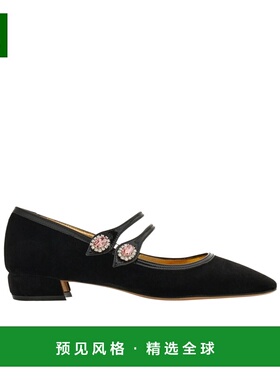 香港直邮Salvatore Ferragamo 水晶装饰玛丽珍鞋 01K829皮鞋女鞋
