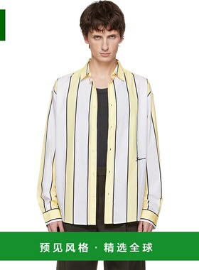 1h可退 香港直邮Jacquemus 男士 白色 & 黄色 The Simon 衬衫 25E