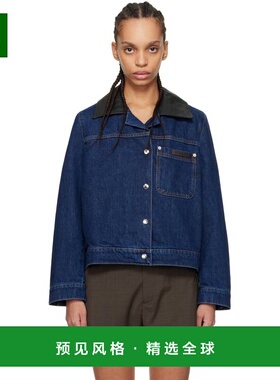 1h可退 香港直邮Wales Bonner 女士 蓝色 Sea 牛仔夹克 WS25DE14D