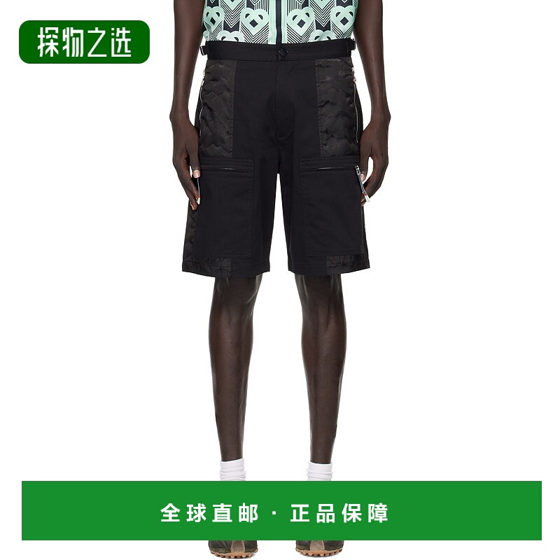 香港直邮Casablanca 男士 黑色 Nylon Mountain Camo 工装短裤 MP