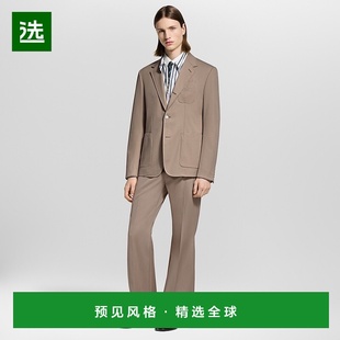 1h可退 欧洲直邮LV路易威登 男士浅米色棉珍珠母贝纽扣西装外套