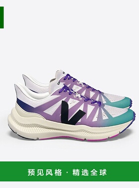 欧洲直邮VEJA Condor 3系列男士黑色/浅灰色再生聚酯纤维V标跑鞋