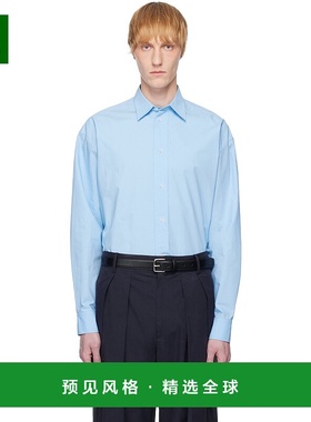 1h可退 香港直邮The Row 男士 蓝色 Miller 衬衫 970W2567新款