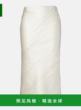 1h可退 香港直邮Sportmax 斯宝麦斯 女士 Ruta 褶裥缎面铅笔半身