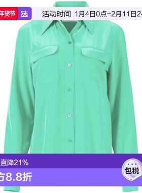 1h可退 香港直邮EQUIPMENT 女士 衬衫 Q23E231 green绿色 舒适时