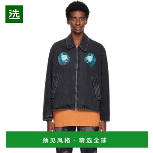 1h可退 香港直邮Song For The Mute 男士 黑色 Blue Cells 牛仔夹