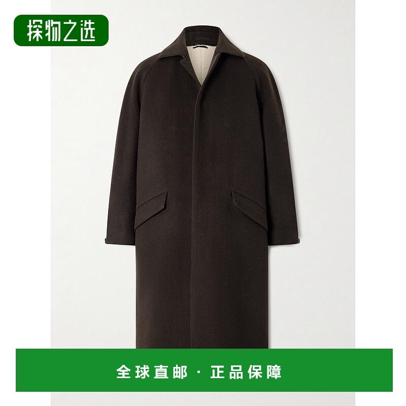 香港直邮zegna 杰尼亚 男士 羊绒真丝混纺大衣 8D2ZH0287116A2BRO