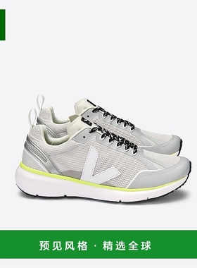 欧洲直邮VEJA CONDOR 2系列浅灰色/银色再生聚酯纤维V标识跑跑鞋