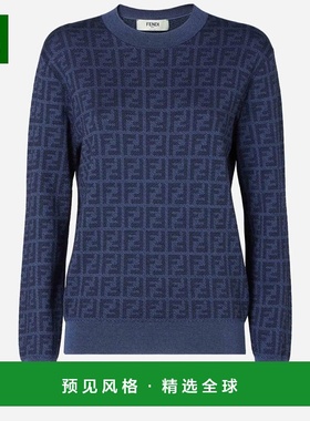 香港直邮FENDI 女士针织衫 FZXE39AYM1F1UKI SS2026 蓝色 PULL FF