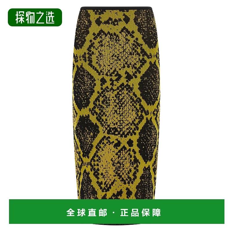 1h可退 香港直邮The Attico 女士 蟒蛇纹提花半身裙 251WCS002832