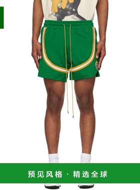1h可退 香港直邮Rhude 男士 绿色 Crest Veille 运动短裤 RHSS25S