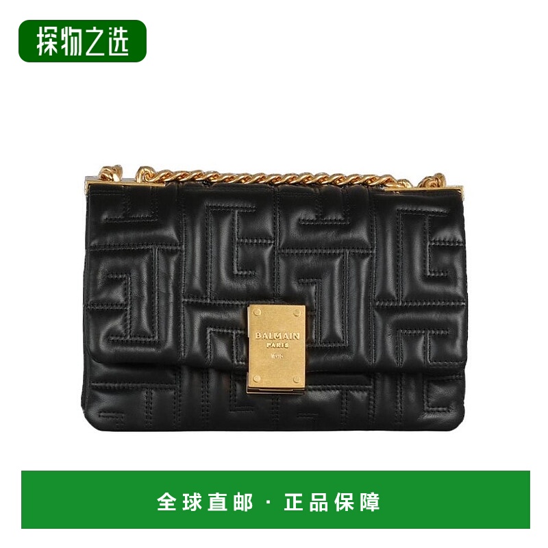 香港直邮Balmain 黑色徽标单肩包 YN1BJ778LNQD