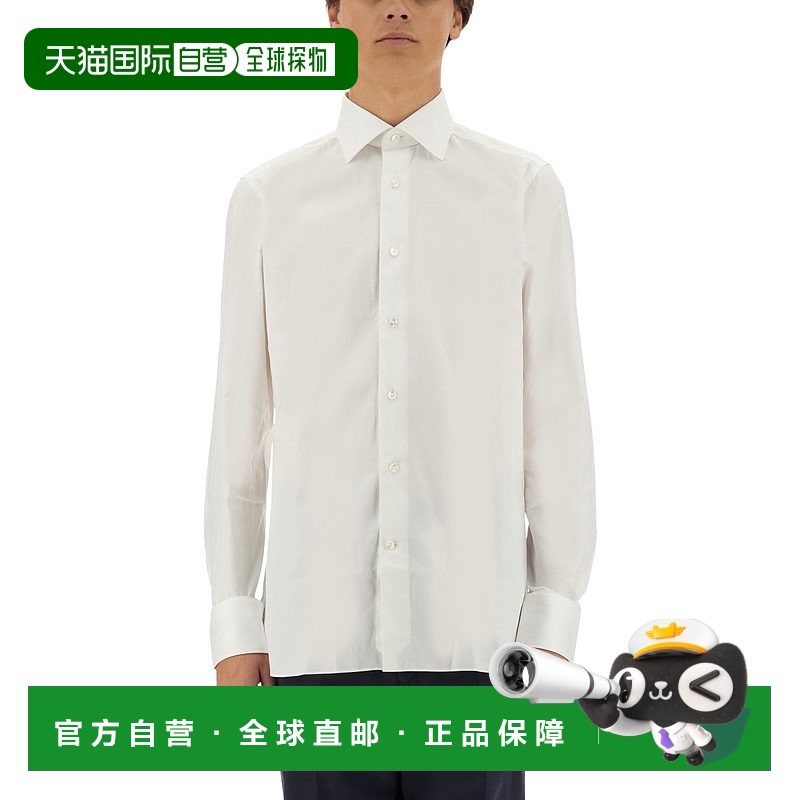 1h可退 香港直邮Zegna 杰尼亚 男士 弹力棉质衬衫 R804120A89MS0J