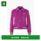香港直邮AMIRI 女士 Bones 1h可退 嵌花羊毛混纺短夹克 PS23WOS01