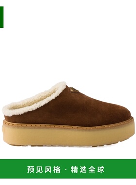 香港直邮Prada 绒面革穆勒鞋普拉达 1S715NJFTFZG50厚底