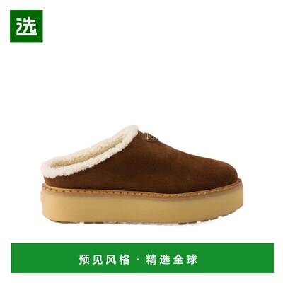 香港直邮Prada 绒面革穆勒鞋普拉达 1S715NJFTFZG50厚底