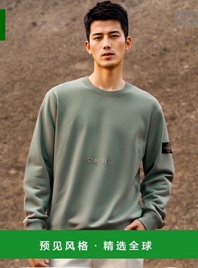 韩国直邮STONE ISLAND 63051 棉质抓绒圆领卫衣 2023年秋季