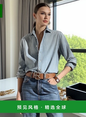 欧洲直邮RalphLauren拉夫劳伦 Adrien 宽松牛仔棉质衬衫