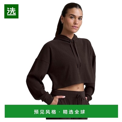 1h可退 香港直邮beyond yoga 女士 Breathe 舒适罗纹短款连帽衫