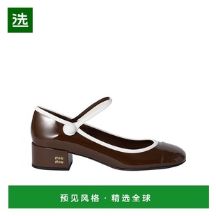 5I435E06EFA035 双色漆皮玛丽珍鞋 香港直邮Miu Miu