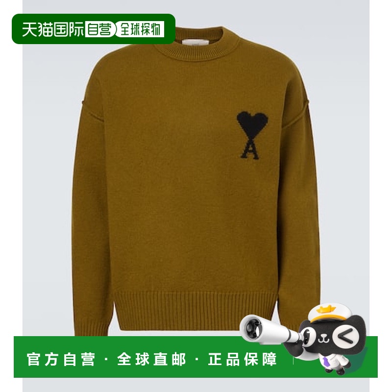 1h可退 香港直邮Ami Paris 男士 Ami de Cœur 初剪羊毛毛衣