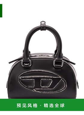 1h可退 香港直邮Diesel 迪赛 女士 標誌壓花拉鍊頂部提手包 X1036