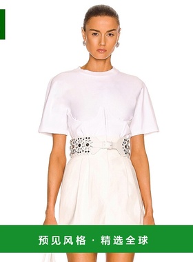 1h可退 香港直邮Alaïa 女士 束腰T恤 AA9H02771J017 white白色 舒