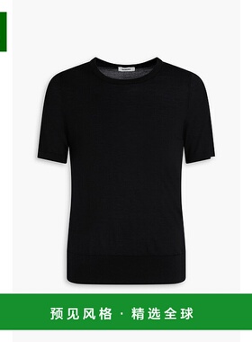 1h可退 香港直邮Sandro 男士 羊毛T恤 SHPTR00576BLACK black黑色