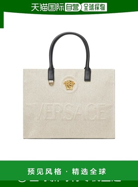 香港直邮Versace 徽标手提包 10047411A034942K86V托特包单肩包