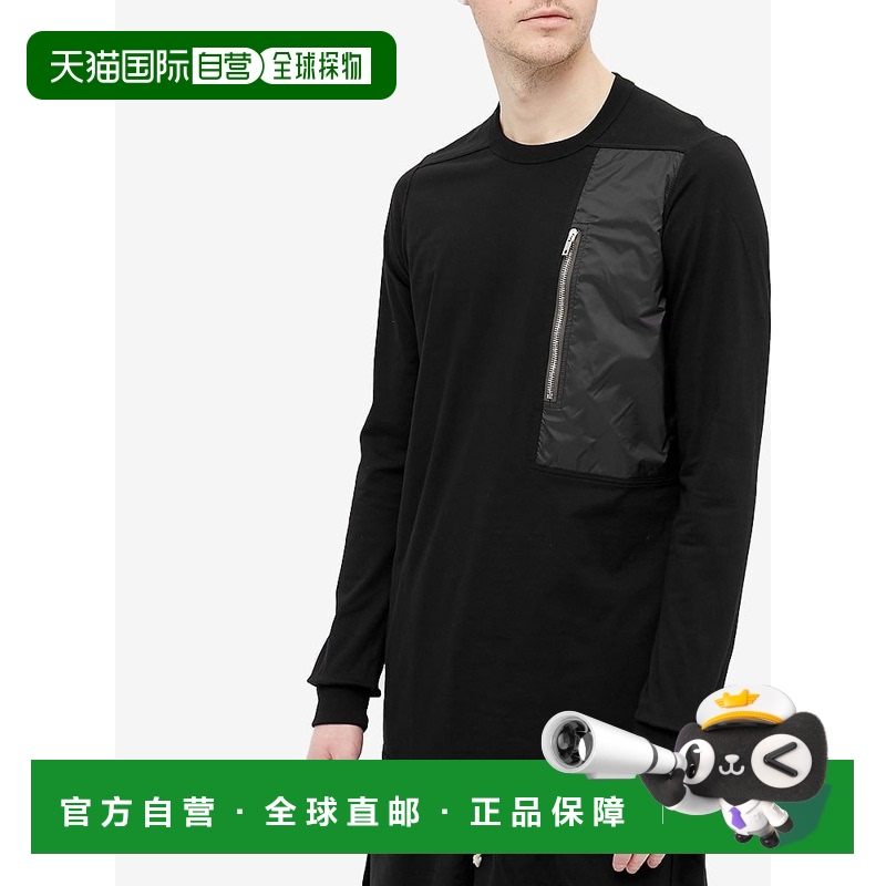 香港直邮Rick Owens 拉链贴袋长袖T恤 RU21S6261JAND9